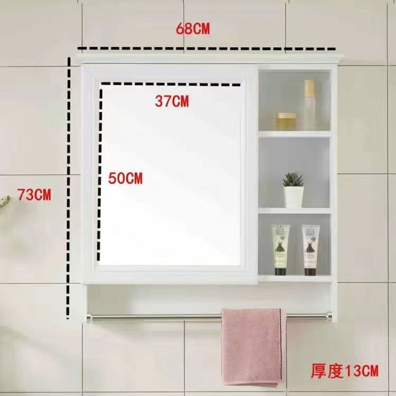 Bathroom Mirror Bathroom Wall-mounted Shelf Mirror Cabinet Bathroom Mirror Cabinet Bathroom Dressing Mirror Wall Mirror Box