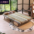 Solid wood folding sofa - compact living room, home use, dual-purpose, american retro, multifunctional, creative, light luxury sofa bed