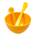 Gold tone mask tools mask bowl stick spoon diy gel mask soft mask powder plastic bowl spoon hairdressing diy tools