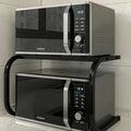 Microwave oven rack, oven & rice cooker organizer, household double-layer countertop desktop multifunctional storage shelf