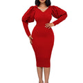 D253   new solid color beaded bodycon pearl halter african plus size european and american dress