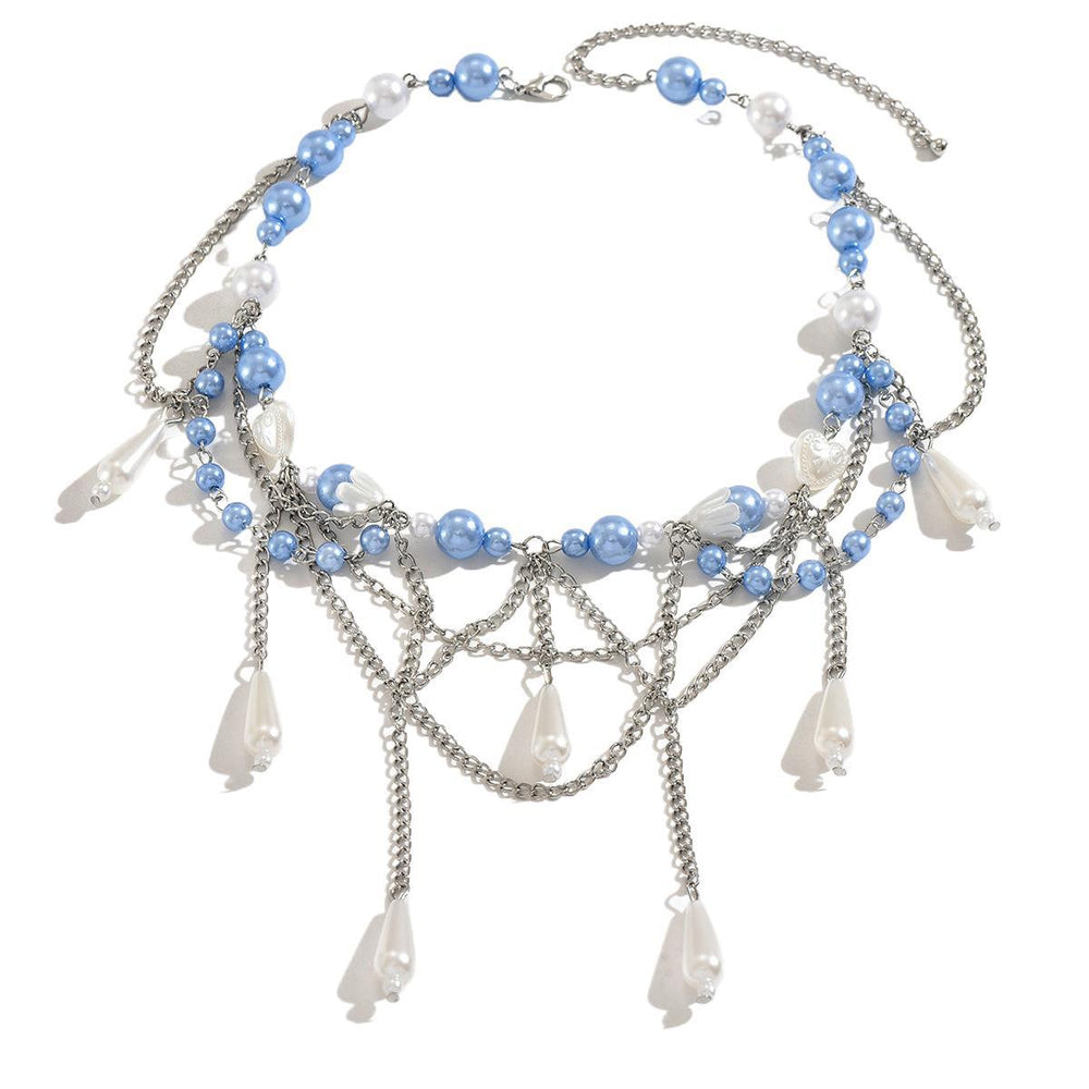Imitation pearl necklace wholesale cross-border new jewelry accessible luxury niche high-end accessories pendant women's long clavicle chain
