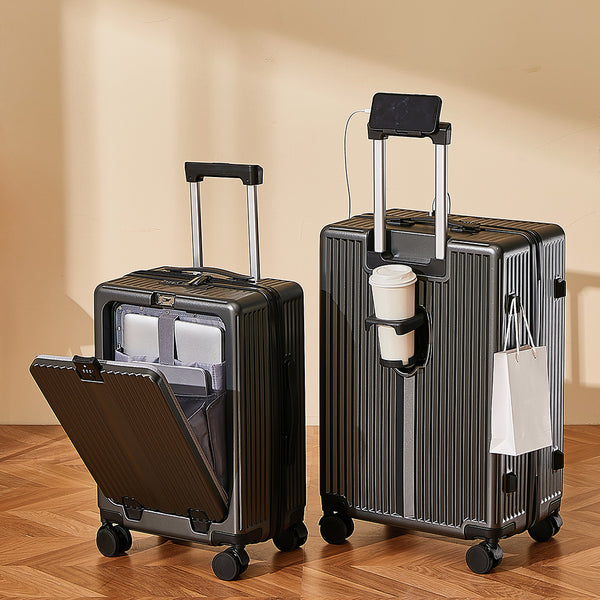 Yongsheng front open suitcase 20-inch boarding case trolley case new dry suitcase universal wheel 24-inch anti-drop password case