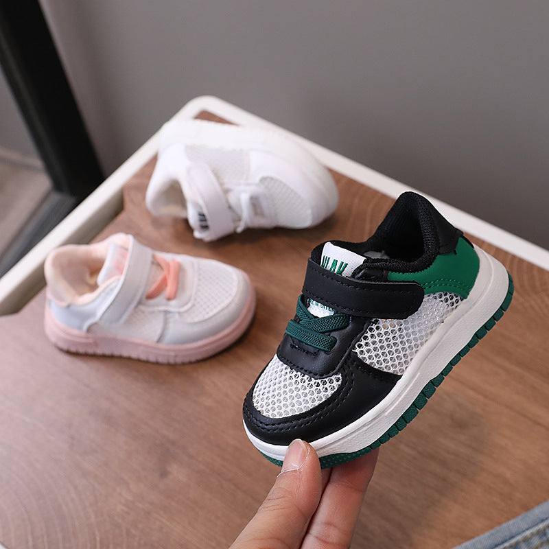 Baby & toddler shoes: summer breathable crib shoes, sandals, hollow-out sneakers, white shoes, and athletic shoes for boys & girls