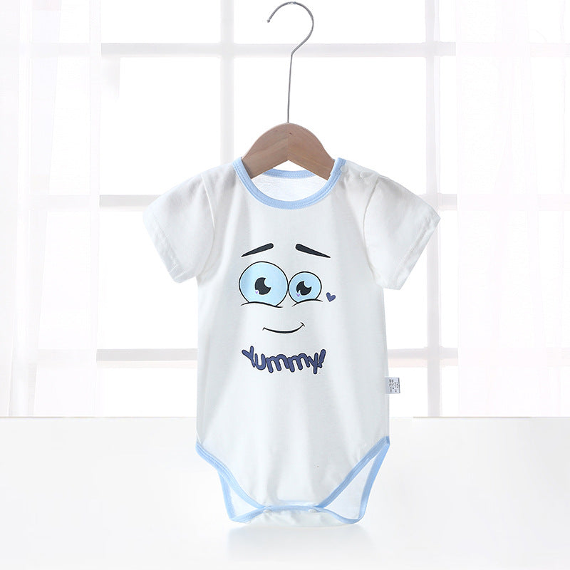 Baby short-sleeved romper, summer thin romper, triangle romper, newborn summer pajamas, baby onesie