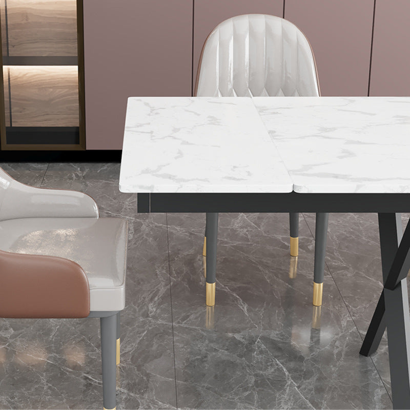Factory direct italian minimalist nordic rock slab dining table - extendable rectangular table for home and restaurant use
