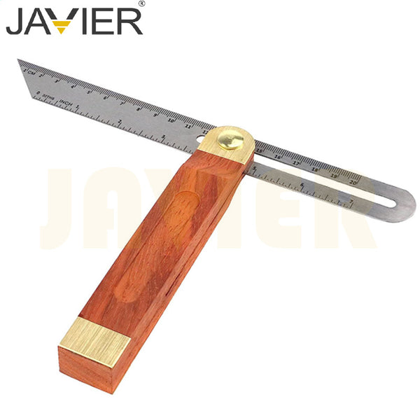 Jerov, mahogany movable angle ruler 22 cm mahogany handle movable angle ruler stainless steel adjustable movable angle ruler