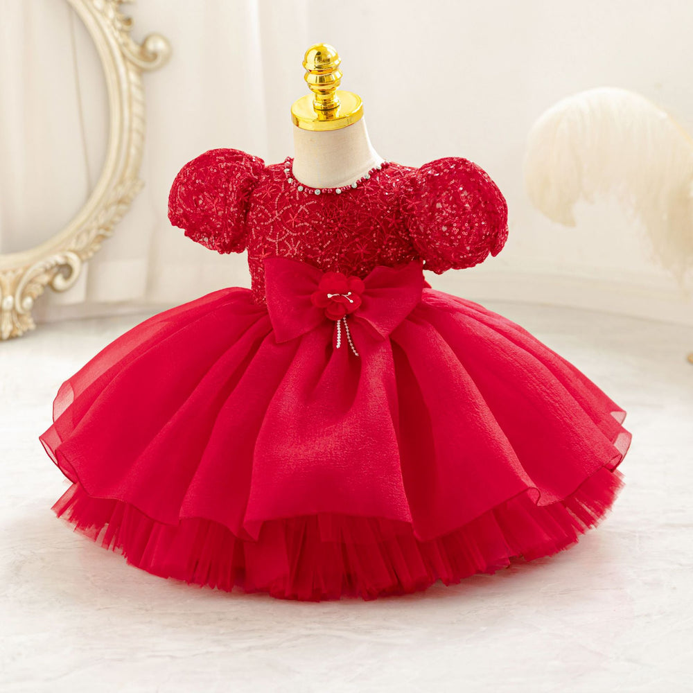 New in stock: sequined tulle cake princess dress for girls - perfect for baby's birthday!