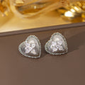 Er-33 silver love earrings