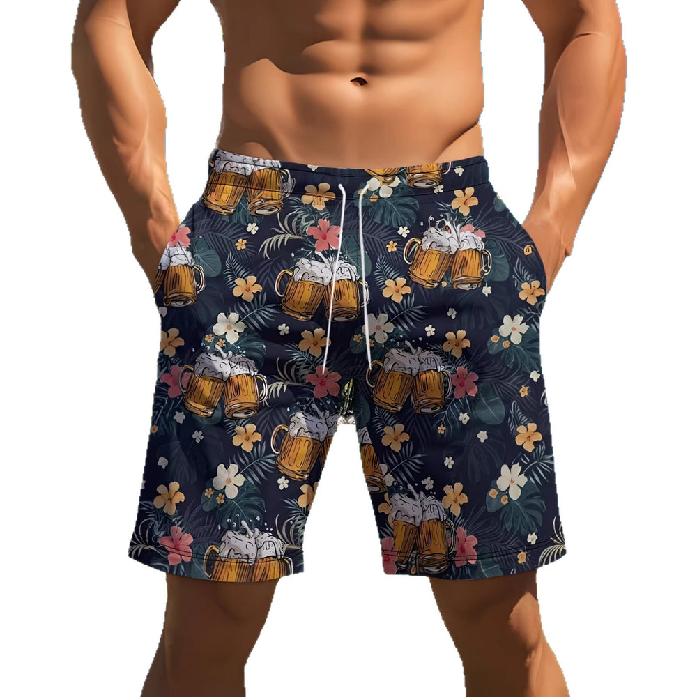 trending men's swim trunks, quick-dry swim shorts, casual athletic beach shorts, new european and american styles