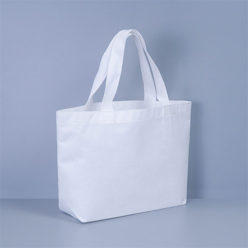 Spot Lixin cloth shopping bag foldable square bottom color printing coated non-woven handbag wholesale can add LOGO
