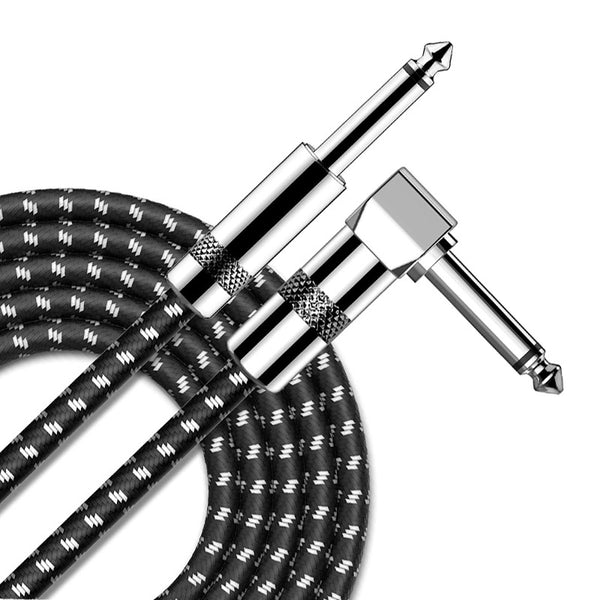Factory Direct Musical Instrument Wire Bend-to-Straight 6.35 Guitar Wire Black and White Weaving Guitar Wire Effect Wire Control