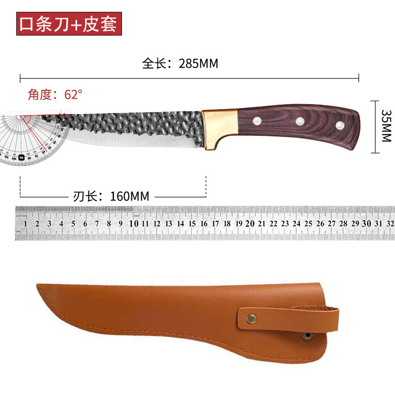 Stainless steel cutting knife, forged butcher, meat picking, pig killing, meat cutting, meat selling, bone shaving, sharp sheep slaughtering, bone picking and cutting knife