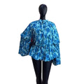European and american cross-border women's fashion:  summer new arrivals - sweet & fresh floral print, cinched waist, lantern sleeve, short dress