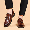 Summer new men's leather shoes - plus size business formal casual dress shoes - wedding lace-up men's footwear