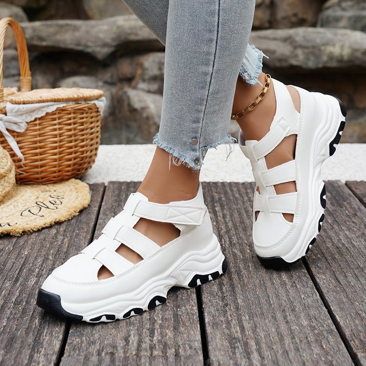 summer new arrival: women's plus-size high-heeled sandals for cross-border e-commerce. wholesale available. dropshipping to  and . (price difference: $0.67)