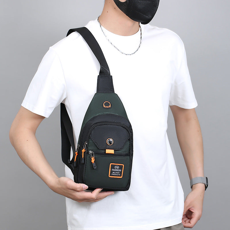 Breast bag Men's bag One shoulder messenger bag Sports small bag Men's bag Casual backpack Waist bag Oxford small satchel Women's bag