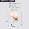 Hotel square bedside reading wall lamp nordic spotlight with switch usb room bedroom adjustable angle