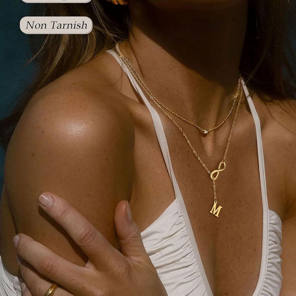 2024 new cross-border e-commerce style: 26 alphabet letter heart pendant necklace - minimalist, versatile, and fashion-forward design