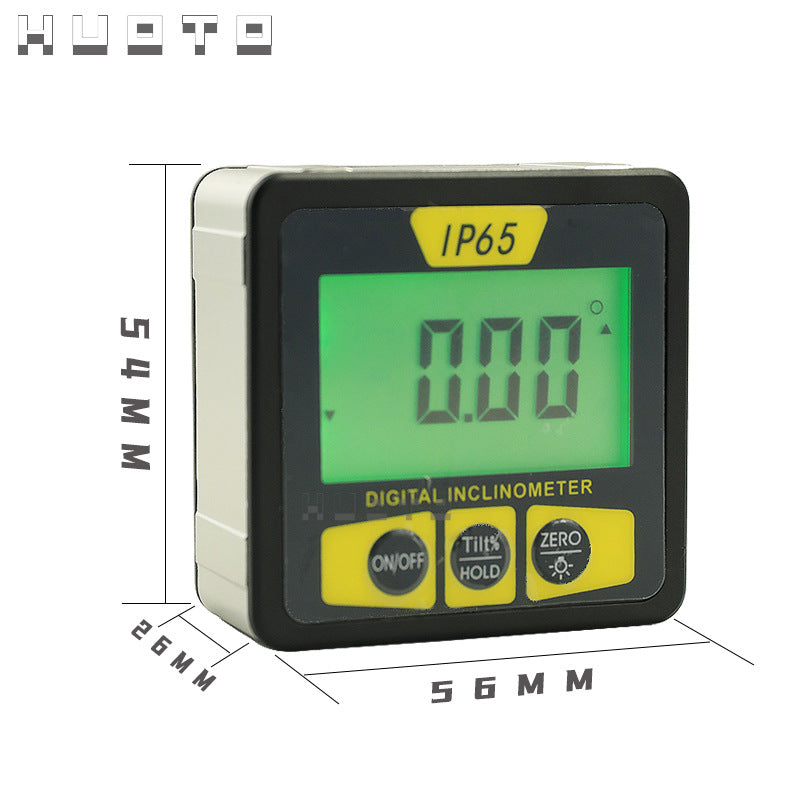 HUOTO Digital Display Inclination Box IP65 Digital Display Inclination Meter Angle Meter Multifunctional Level Meter Angle Ruler Slope Meter