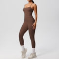 fashion tight yoga brushed vest sports casual outdoor running fitness yoga clothes two-piece set for women
