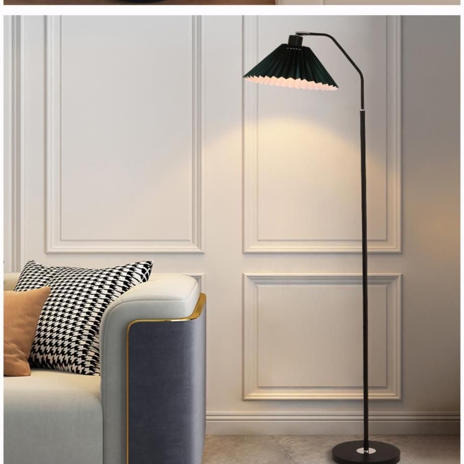 Popular eye protection pleated floor lamp ins style scandinavian bedroom living room sofa creative decoration floor lamp