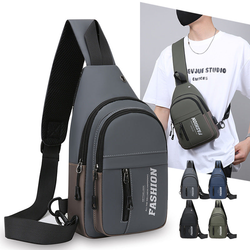 Crossbody bag men's trend versatile fashion fanny pack sports multi-functional breast bag 2025 new shoulder small backpack women