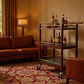 Stainless steel three-tier serving cart - hotel food delivery & dish collection handcart - detachable commercial serving cart