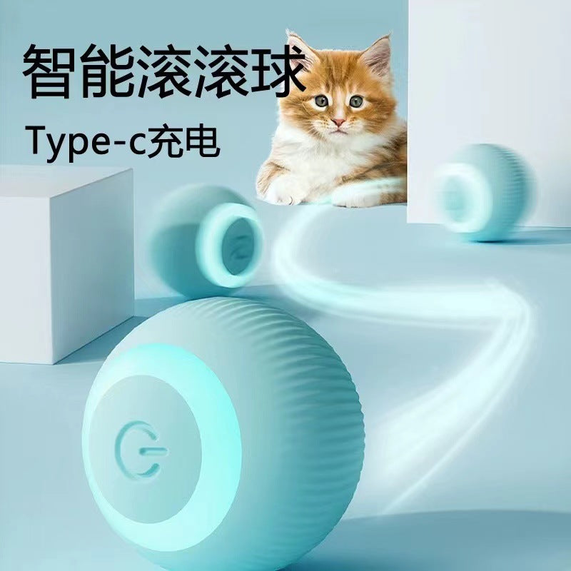 Cat and dog toys - self-entertaining, stress relief, interactive toys for cats and dogs - automatic cat teaser ball, dog wand, pet supplies, gravity rolling ball