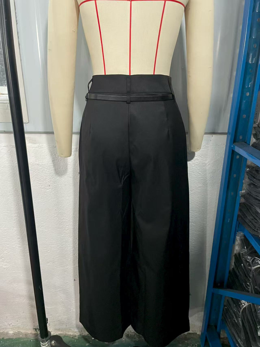 fashionfall and winternew arrivalladies casualelegantwork clothinghigh waistloosestraight-legpants suit pants