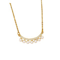 [copper inlaid with zirconium] new style micro-embedded diamond pearl titanium steel necklace for women, high-end, accessible luxury, versatile sweater chain jewelry