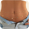 European and american cross-border street style hip-hop sweet & cool versatile rhinestone waist chain - minimalist geometric faux crystal belt