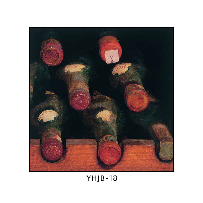 American bar decorative painting retro industrial style creative KTV box red wine glass hanging painting nostalgic wine mural