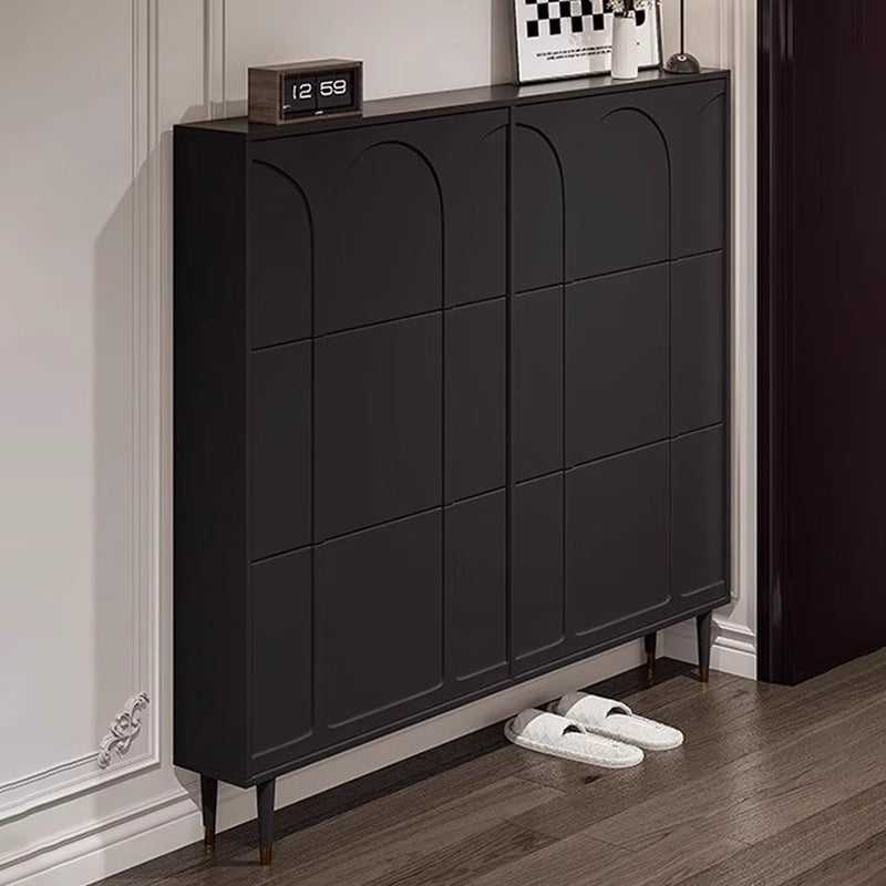 Cream style ultra-thin tipping shoe cabinet for home door small narrow entrance multi-layer entrance cabinet new arrival 2025 popular shoe rack