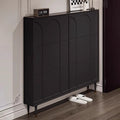 Cream style ultra-thin tipping shoe cabinet for home door small narrow entrance multi-layer entrance cabinet new arrival 2025 popular shoe rack