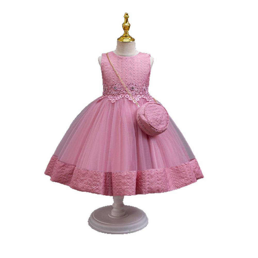 New foreign trade set: three-piece children's formal dress, lace princess dress, piano performance dress for girls, kids dress