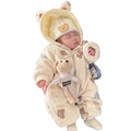 Newborn baby 100-day celebration bodysuit, infant winter clothes, thickened fleece-lined outfit, cartoon full month celebration winter wear