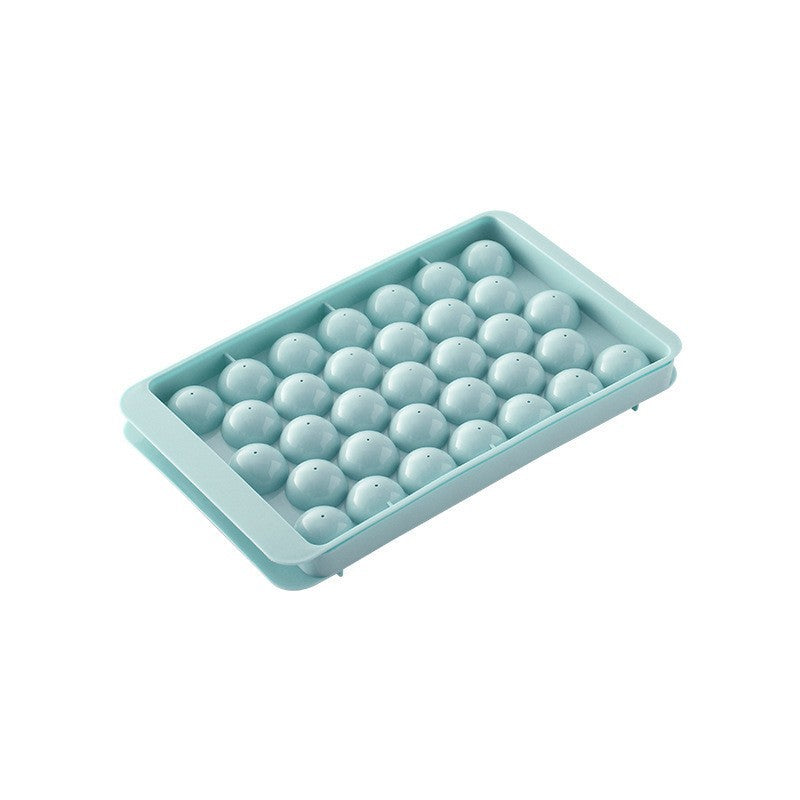 Ice Hockey Frozen Ice Cube Mould Round Ice Grid with Lid Ice Cube Box Household Refrigerator Ice Cube Artifact