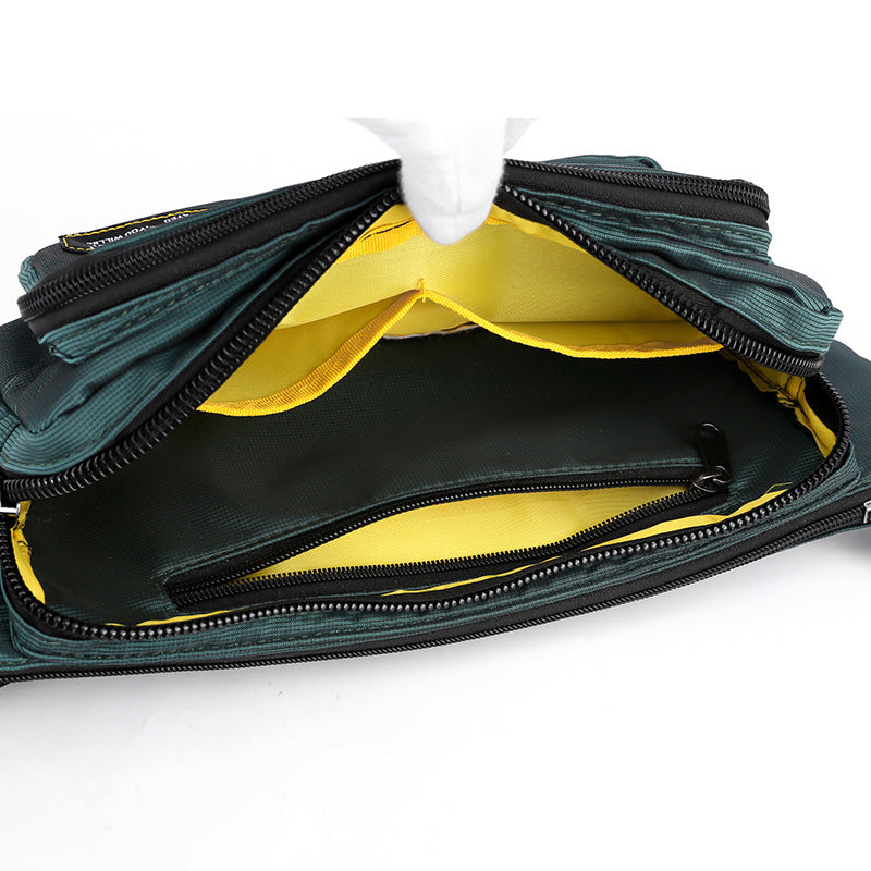 Cross-border new sports fanny pack, fashionable men's breast bag, messenger bag, outdoor running mobile phone bag, fitness equipment bag.