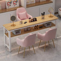 Nail art table nail art table and chair suit light luxury internet celebrity economical single japanese style imitation marble double single table