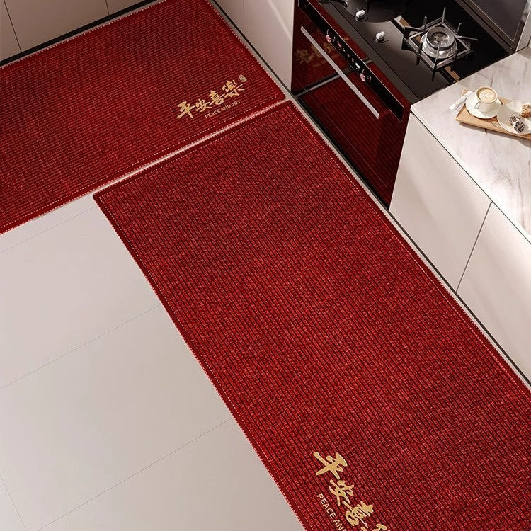 For homekitchen floor mat non-slip oil-proof wipeable no-wash for home stain-resistant waterproof door mat absorbent floor mat