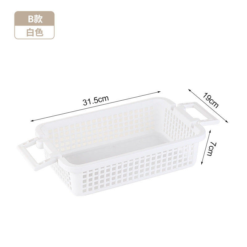 Kitchen Storage Basket Toy Sundries File Desktop Storage Basket Plastic Basket Dirty Clothes Bathing Storage Box Storage Basket