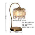 French retro seashell table lamp - bedroom bedside lamp - warm & romantic decor - natural shell crystal table lamp