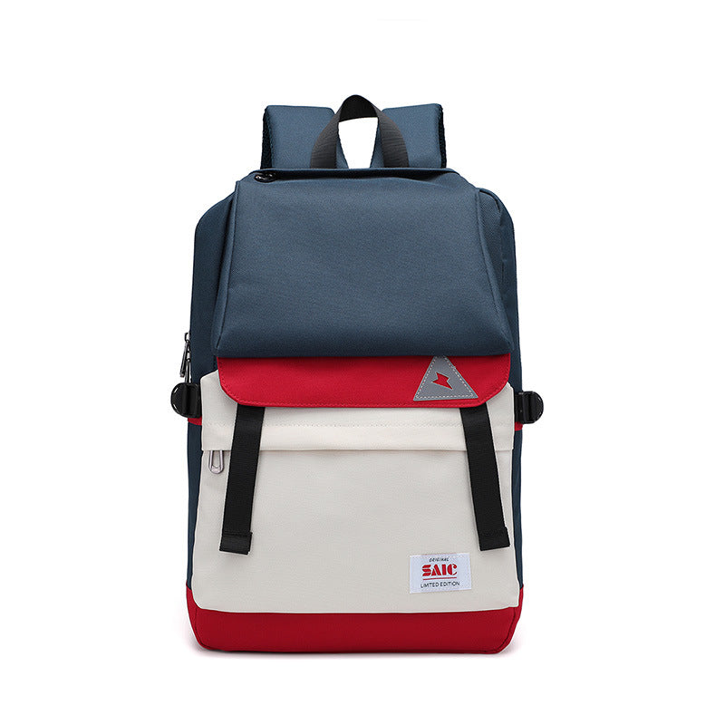 Cross-border  waterproof Oxford canvas backpack men's and women's outdoor travel backpack student schoolbag LOGO customization