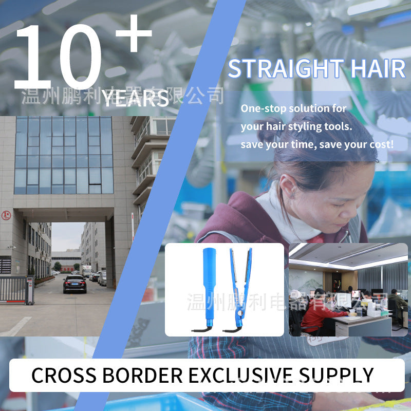 hair iron splint blue straight hair negative ion temperature adjustment american standard hair straightener export straight curling dual-purpose hair straightener