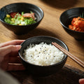 Japanese-style retro ceramic rice bowl - underglaze decoration, high-value design - suitable for restaurants, hotels, home use, and business settings - also ideal as a ceramic dessert bowl