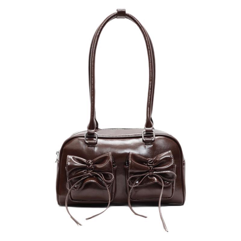 Ballet style bow underarm bag 2025 new niche fashion handbag temperament versatile shoulder bag