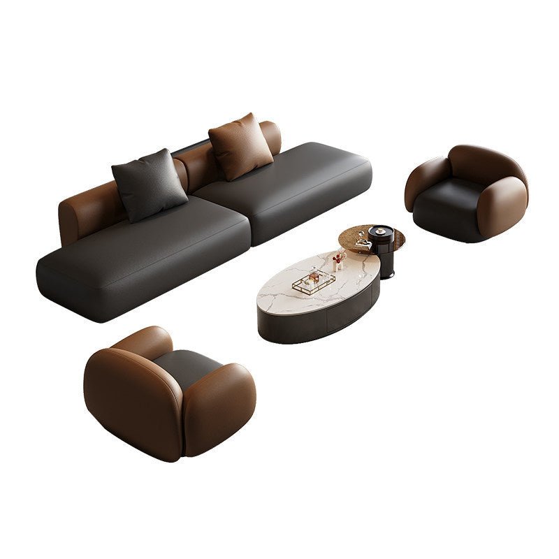 Office hotel lobby reception office special-shaped sofa coffee table combination rest reception room beauty salon curved sofa