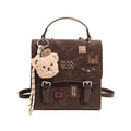 2025 new autumn/winter chic bear crossbody bag, fashionable versatile backpack, unique design double shoulder bag, casual women's bag