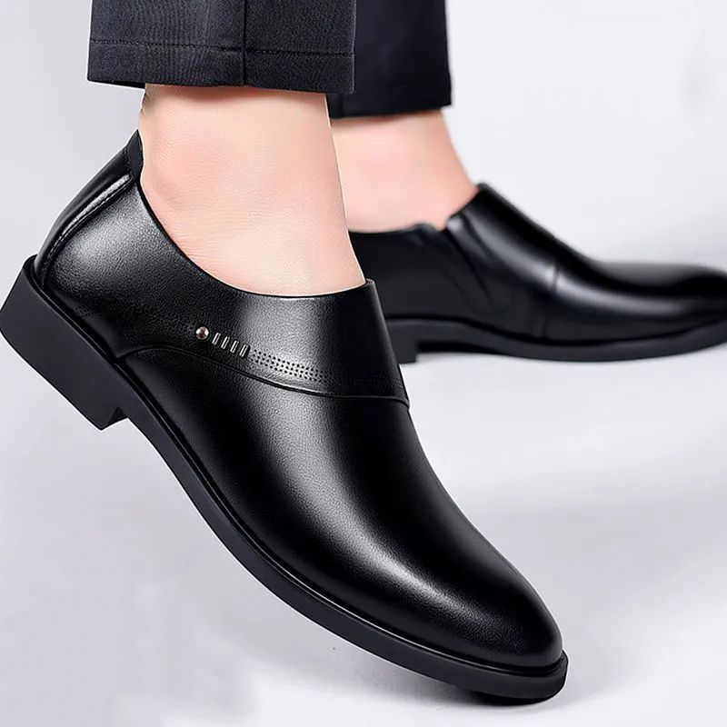 【military-grade leather shoes - premium quality】100% full grain cowhide leather, clearance sale! soft sole leather shoes for men, perfect for casual and business wear